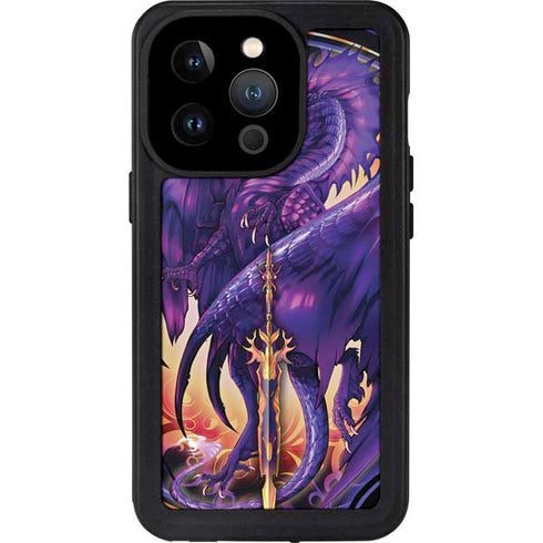 Dragonblade Netherblade Purple by Ruth Thompson iPhone 15 Pro Waterproof Case